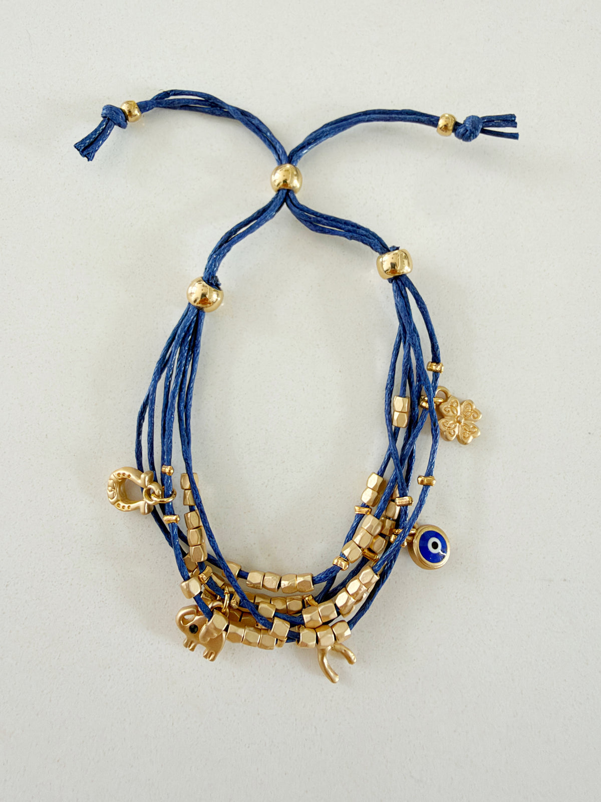 Lucky Evil Eye Protection Charm Bracelet Cobalt