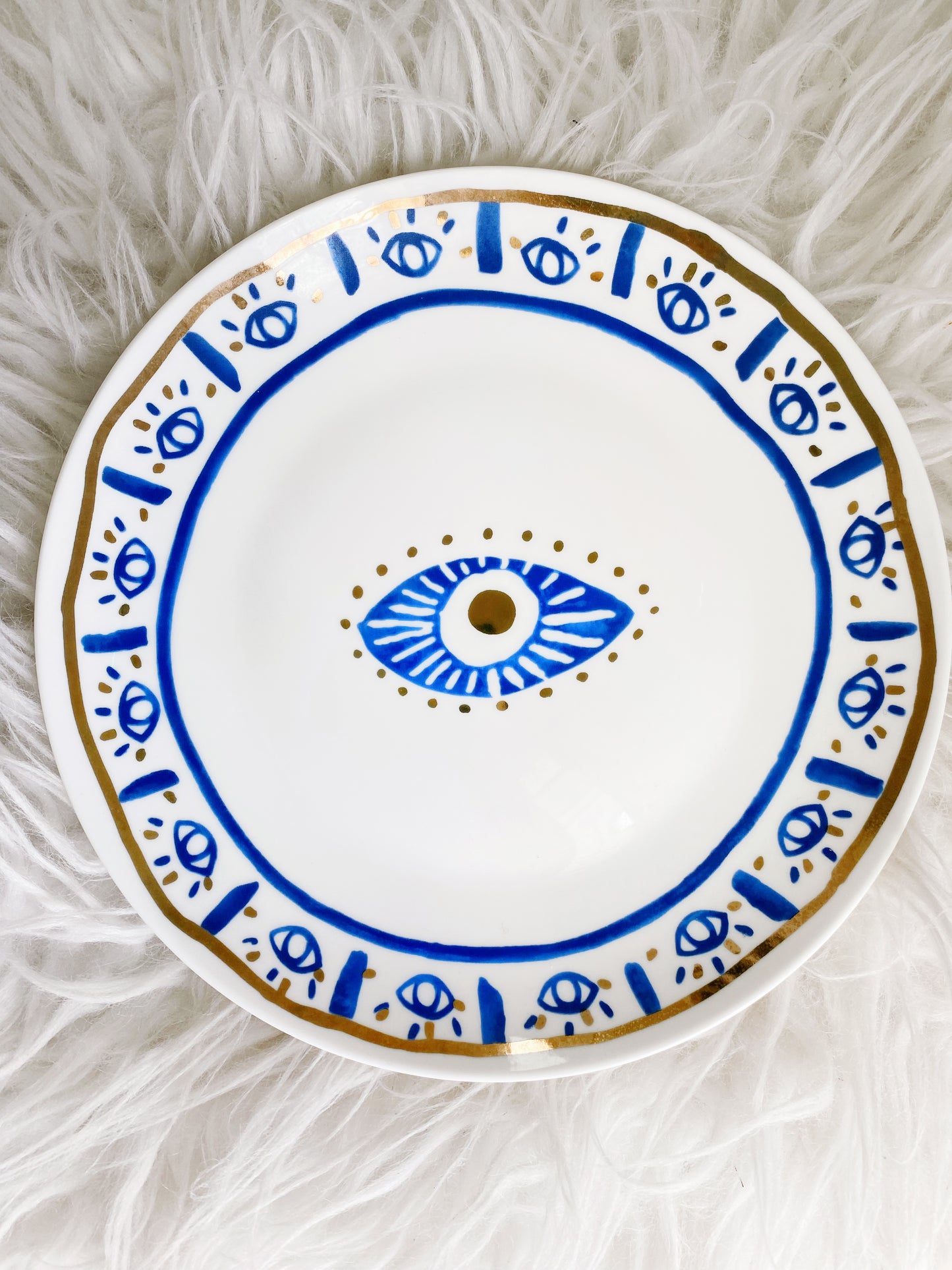 Evil Eye Golden Mug & Dessert Plate