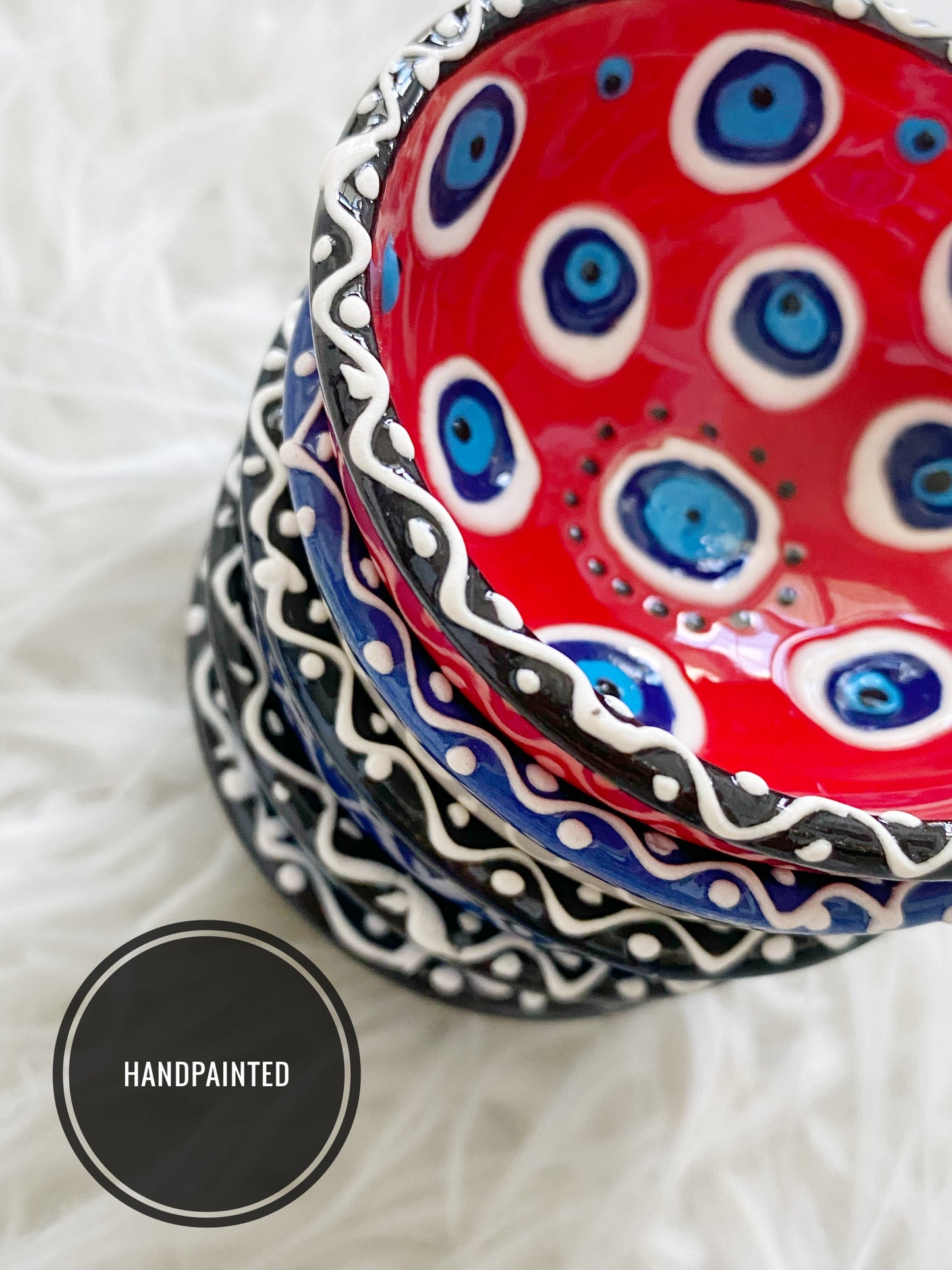 Evil Eye Ceramic Trinket Tray