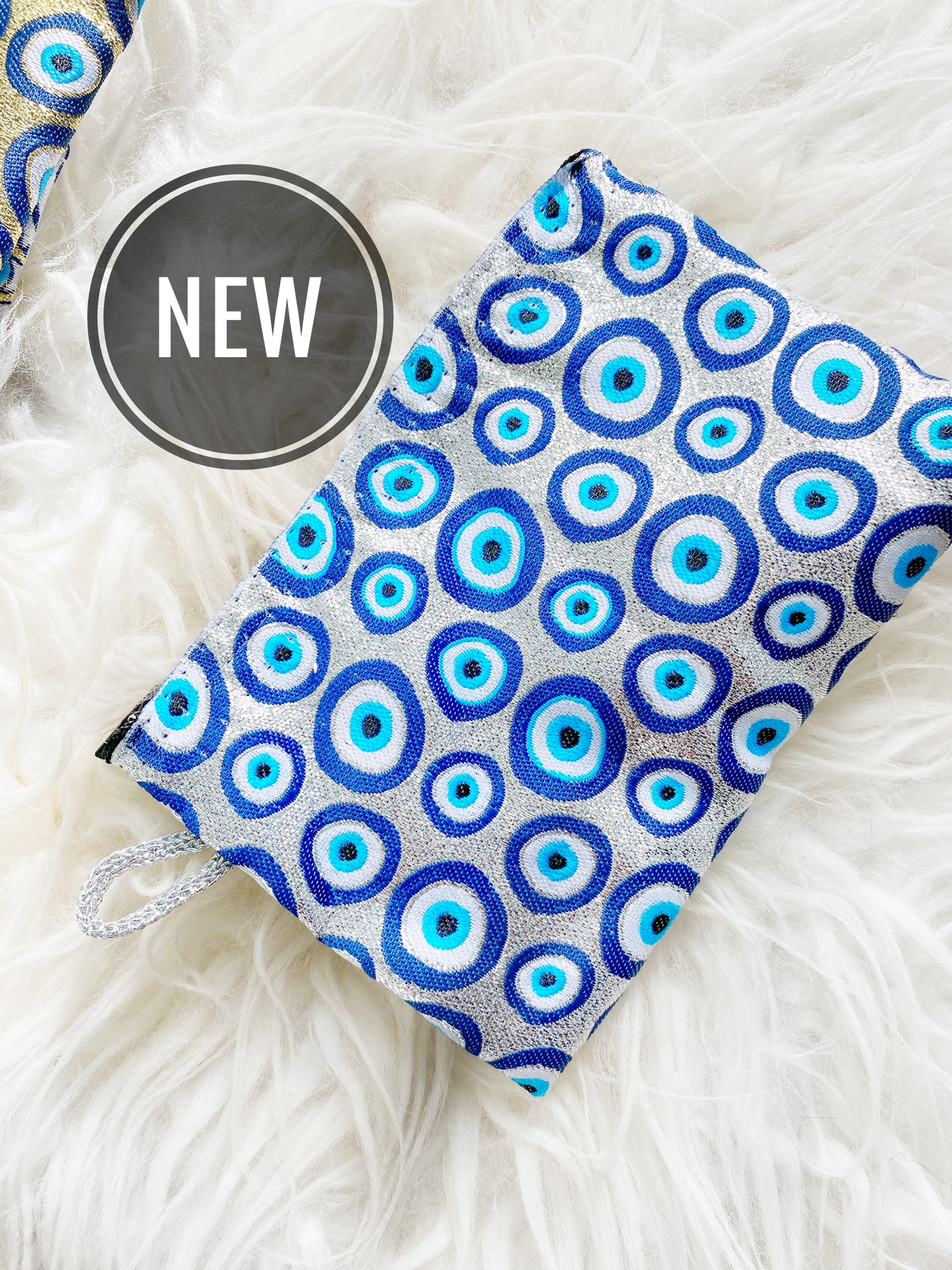 Metallic Evil Eye Coin Cash Purse