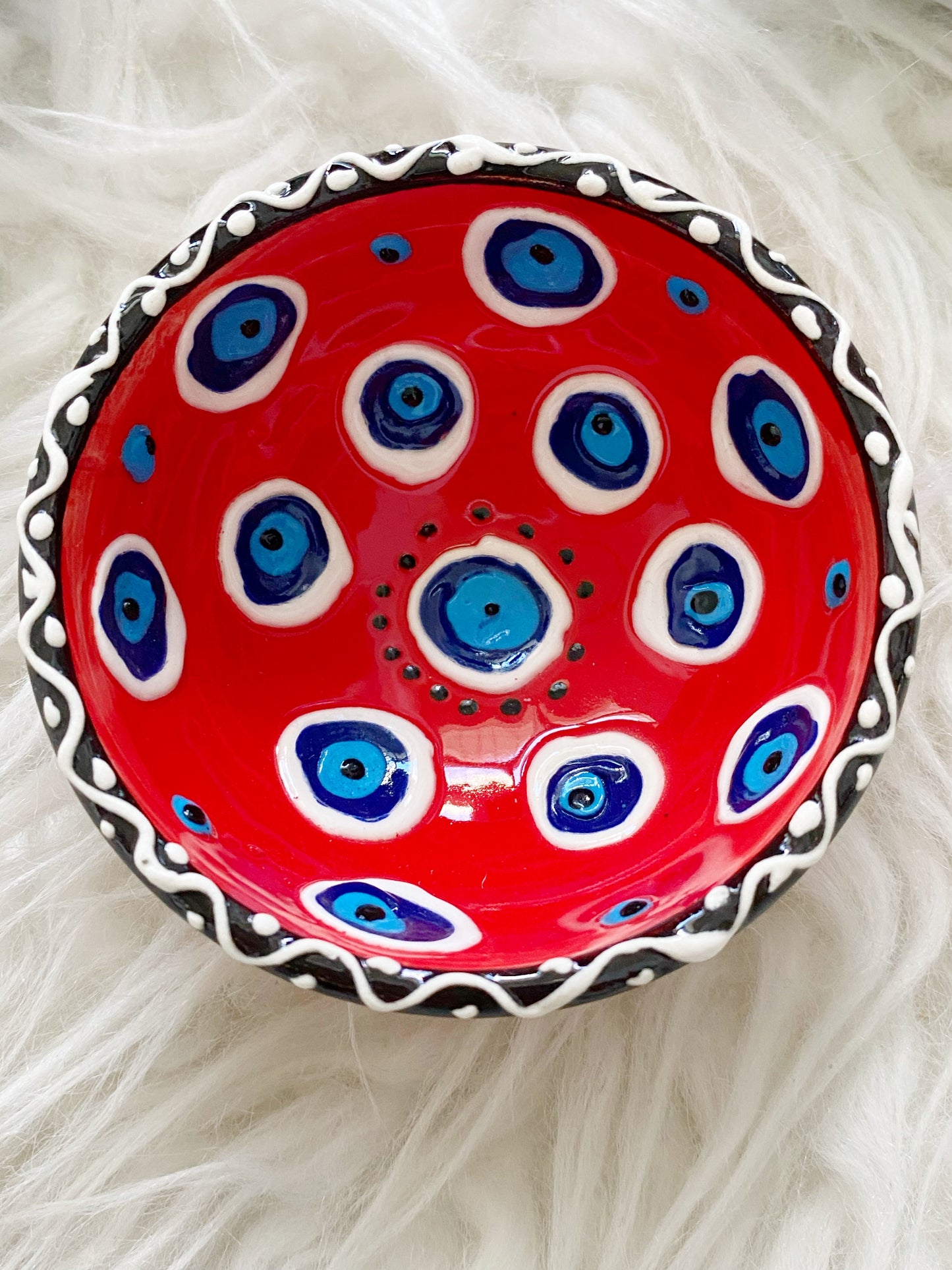 Evil Eye Ceramic Trinket Tray