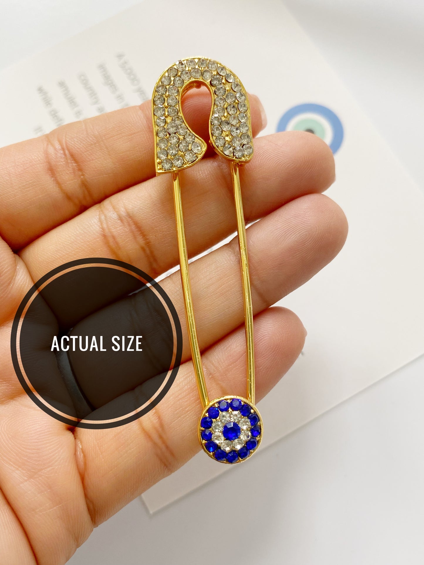 Evil Eye Stroller Pin Brooch