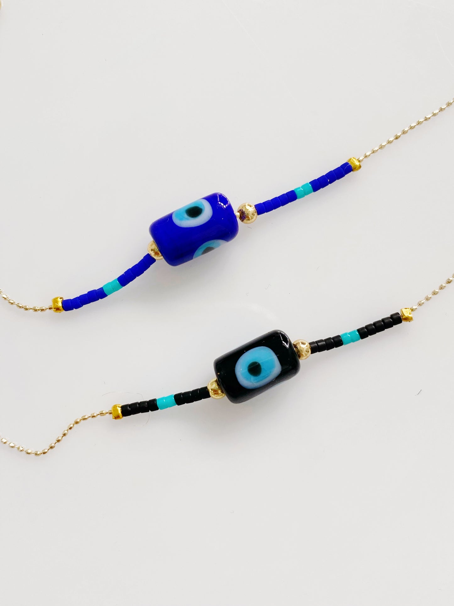 Evil Eye Ceramic Cylinder Bracelet