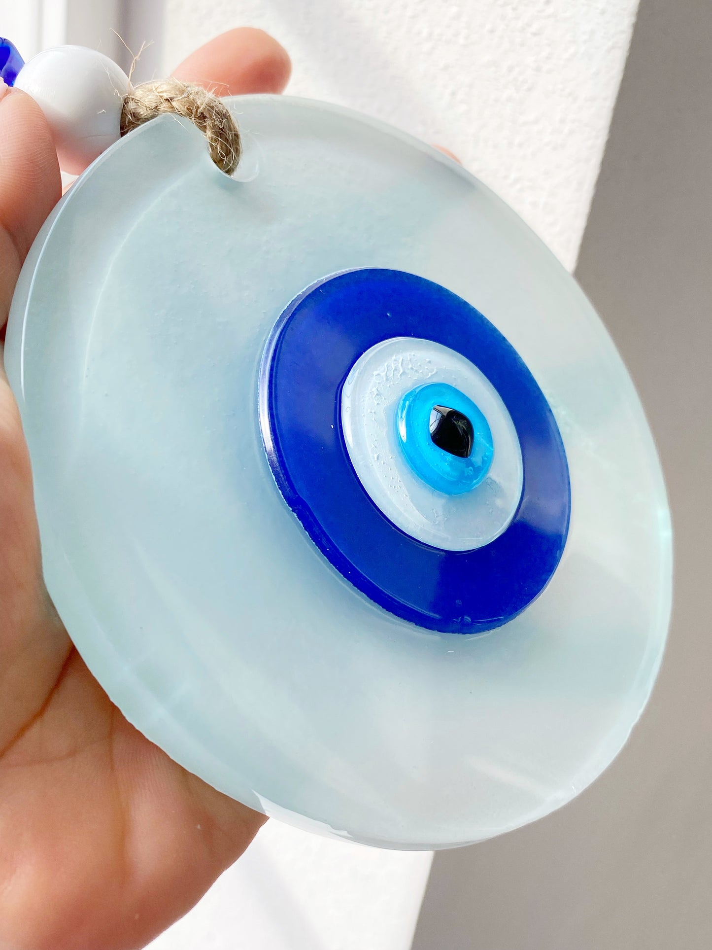 RARE XL Classic Evil Eye Glass Amulet Wall Decor SHIPS FREE