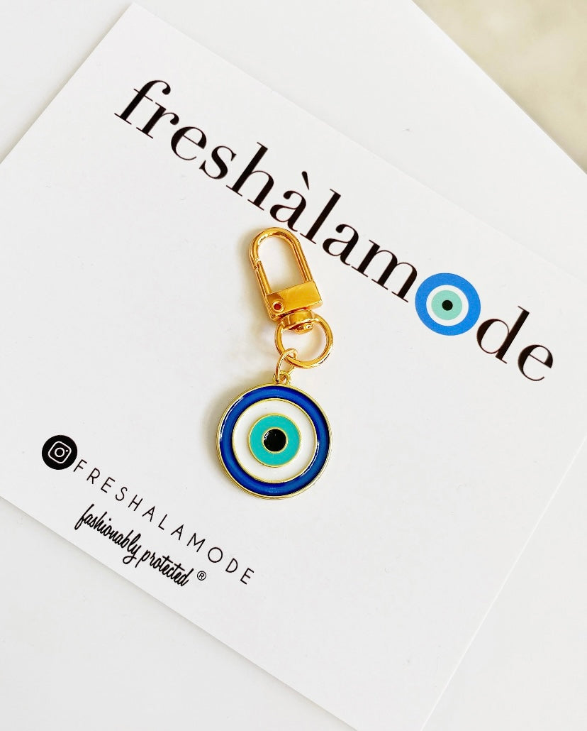 Evil Eye Metal Keychain Clip