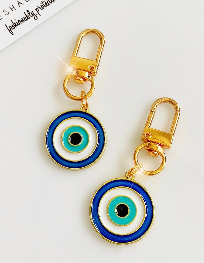 Evil Eye Metal Keychain Clip