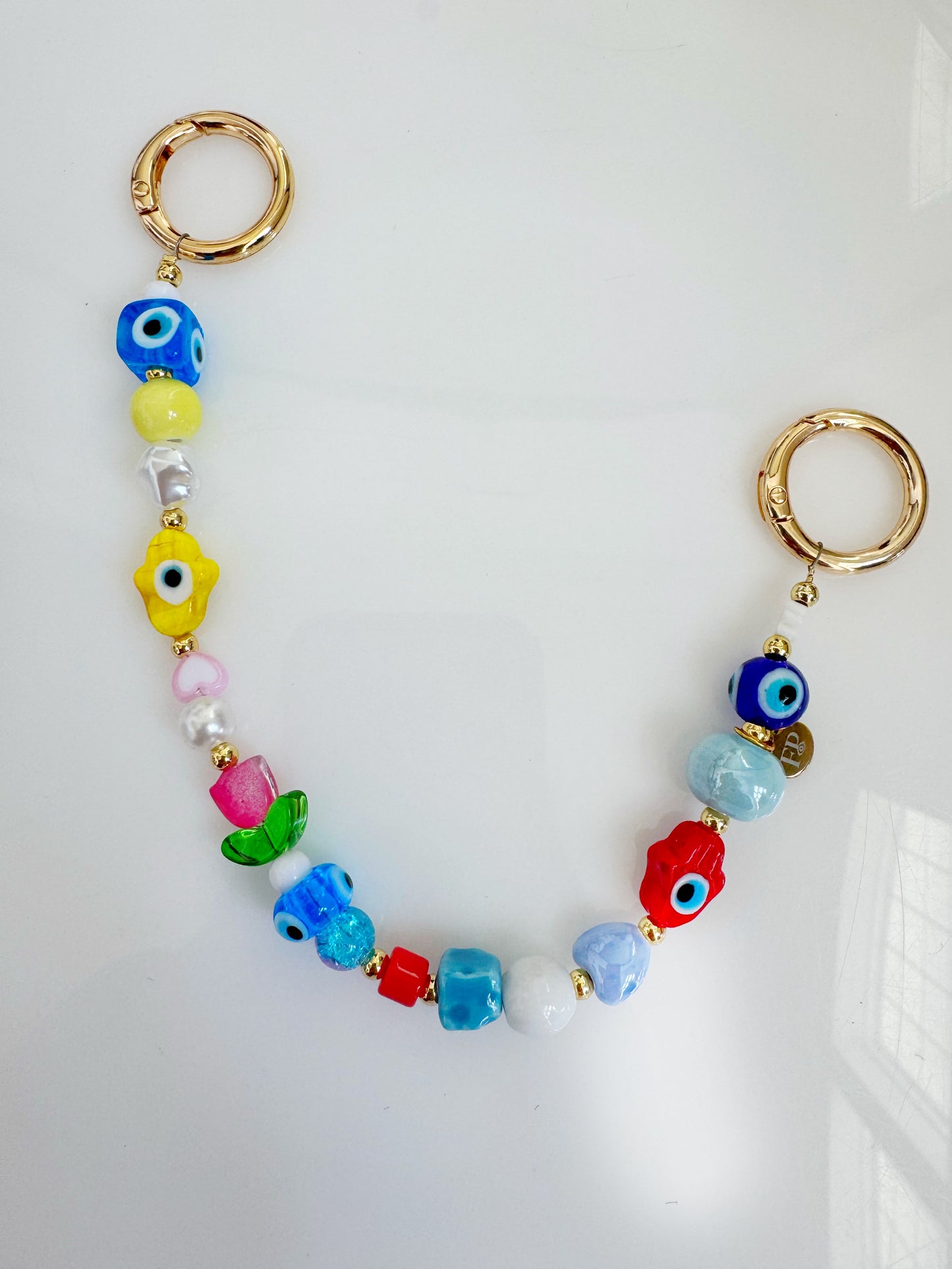 Summer Purse Charm – Luxurious Glass Evil Eye & Hamsa Edition