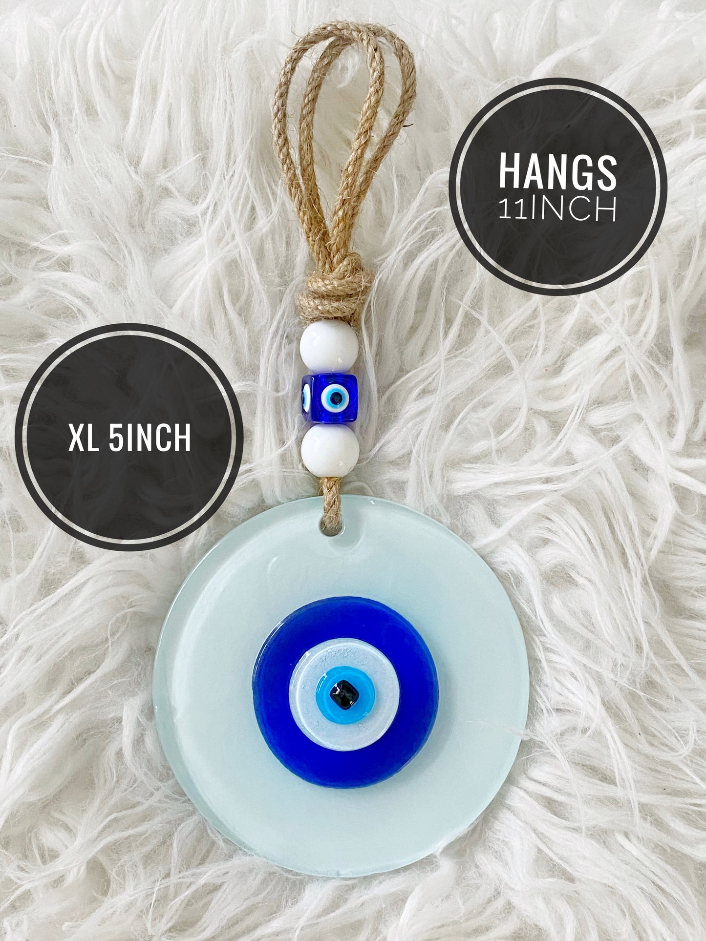 RARE XL Classic Evil Eye Glass Amulet Wall Decor SHIPS FREE