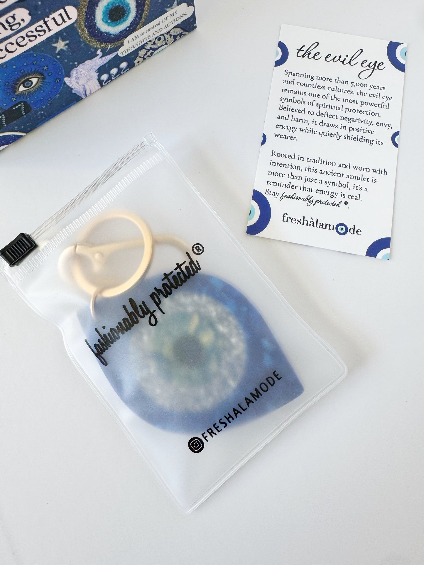 Evil Eye Luminous Bag Charm Clip