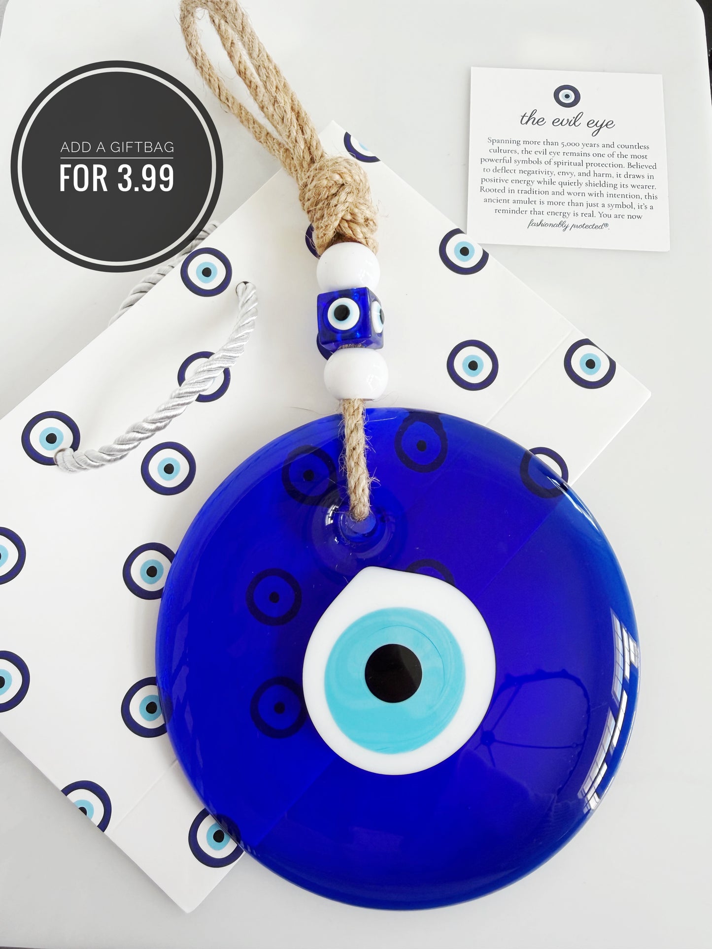 Classic Blue Evil Eye Amulet Home Decor (LARGE)