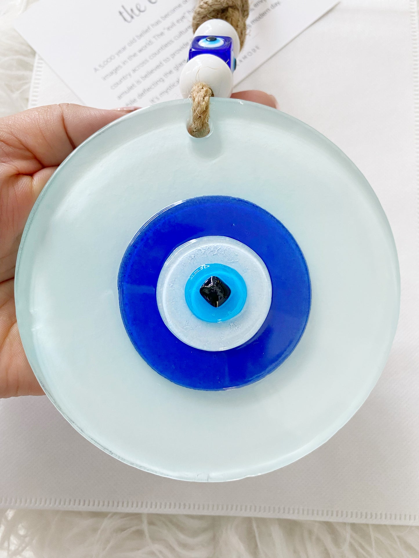 RARE XL Classic Evil Eye Glass Amulet Wall Decor SHIPS FREE