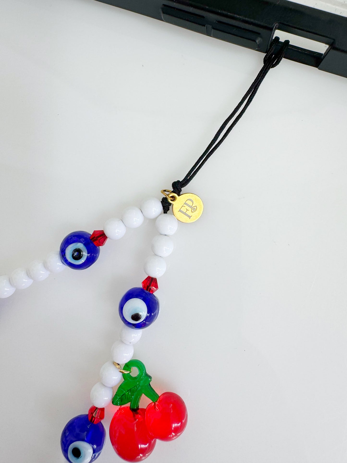 Limited Edition Cherry Drop Evil Eye Phone Strap