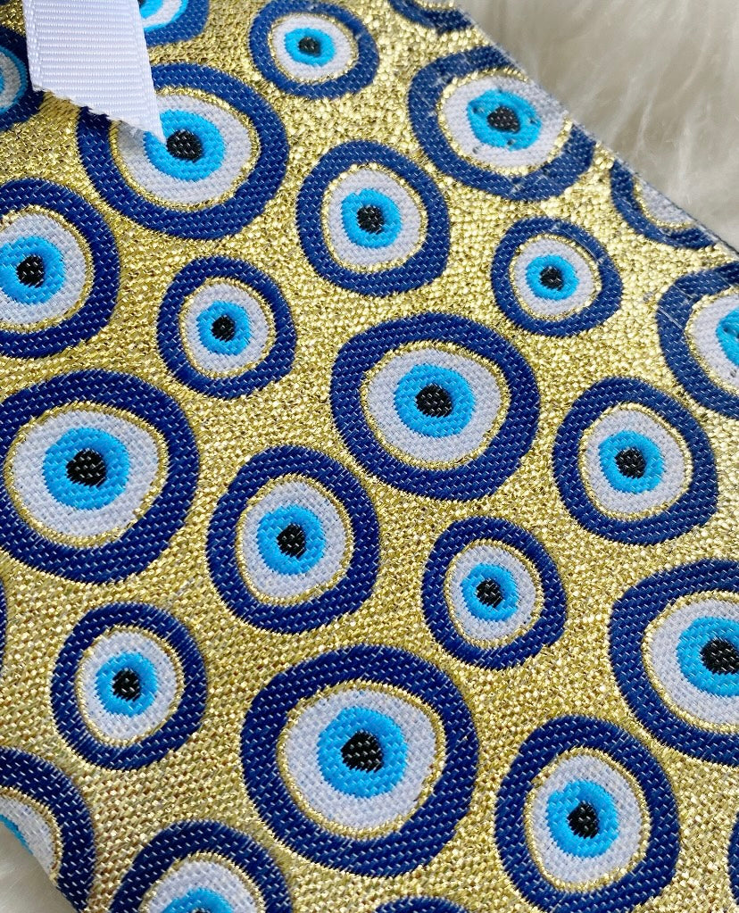 Metallic Evil Eye Coin Cash Purse