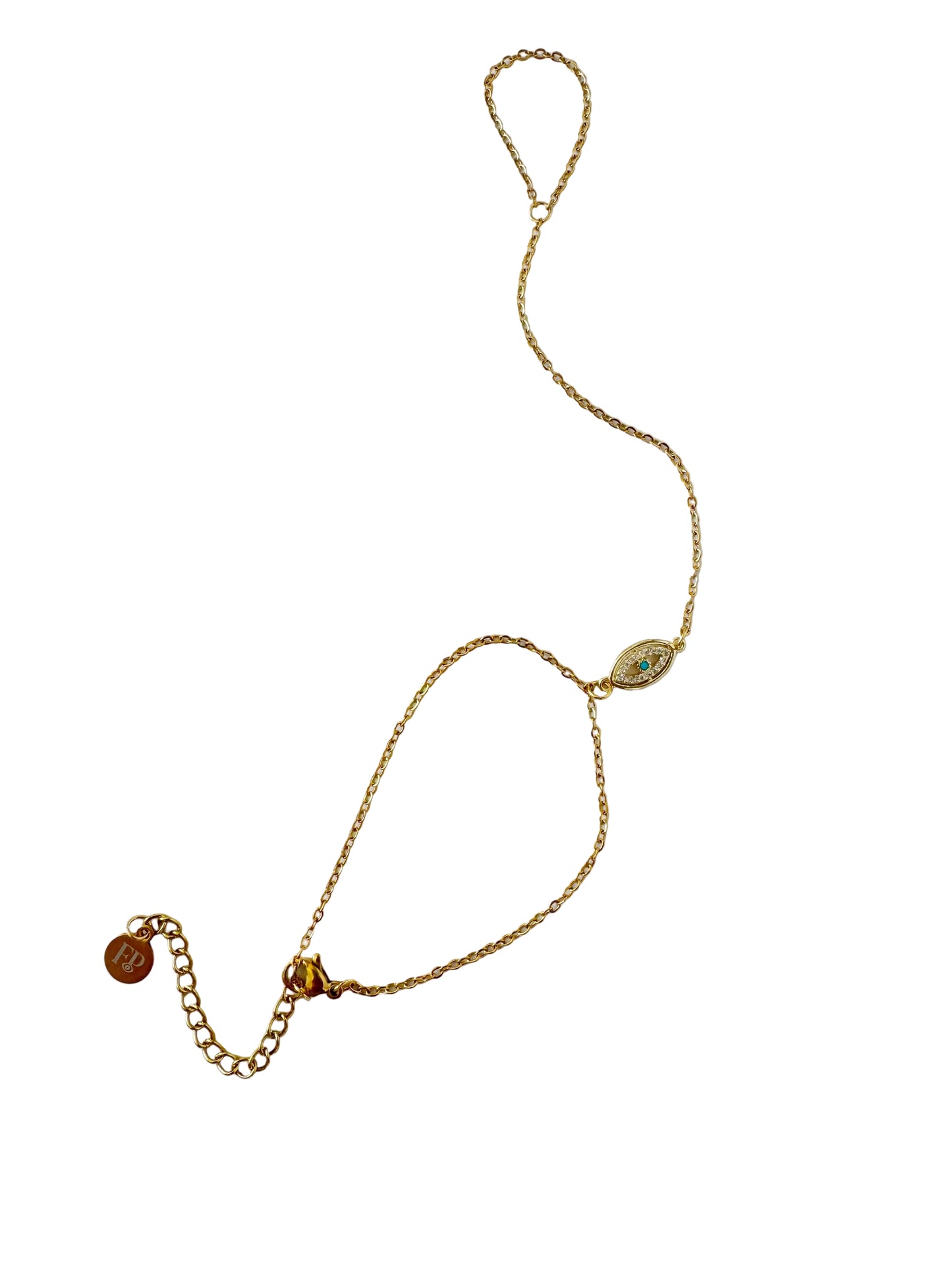 Evil Eye Dainty Crystal Hand Chain