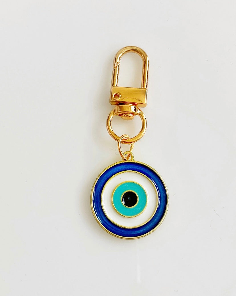 Evil Eye Metal Keychain Clip