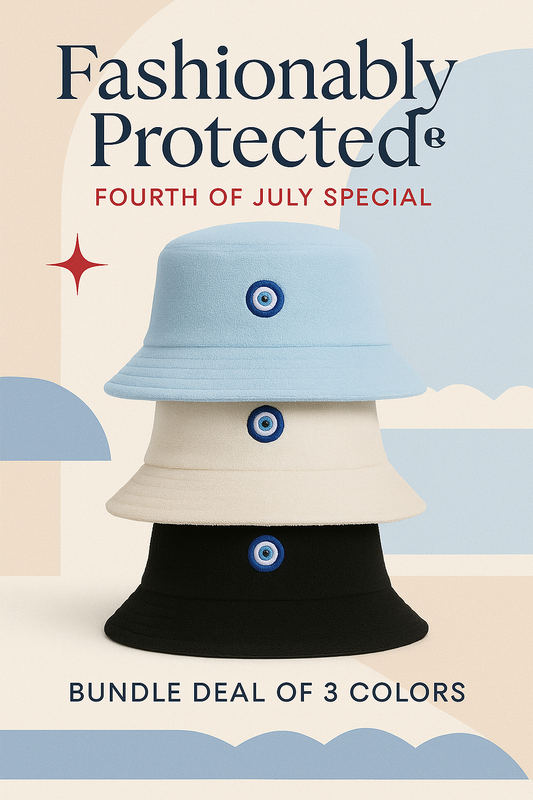 Evil Eye Terry Cloth Bucket Hat