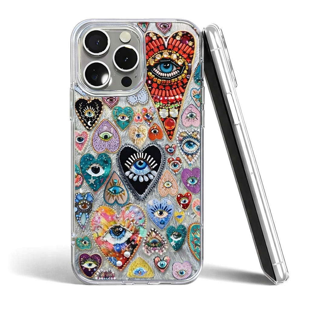 🩷 Self Love Club Evil Eye Hearted Reflective Phone Case
