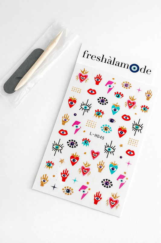 Evil Eye Nail Decals – Love Season Edition with Tools