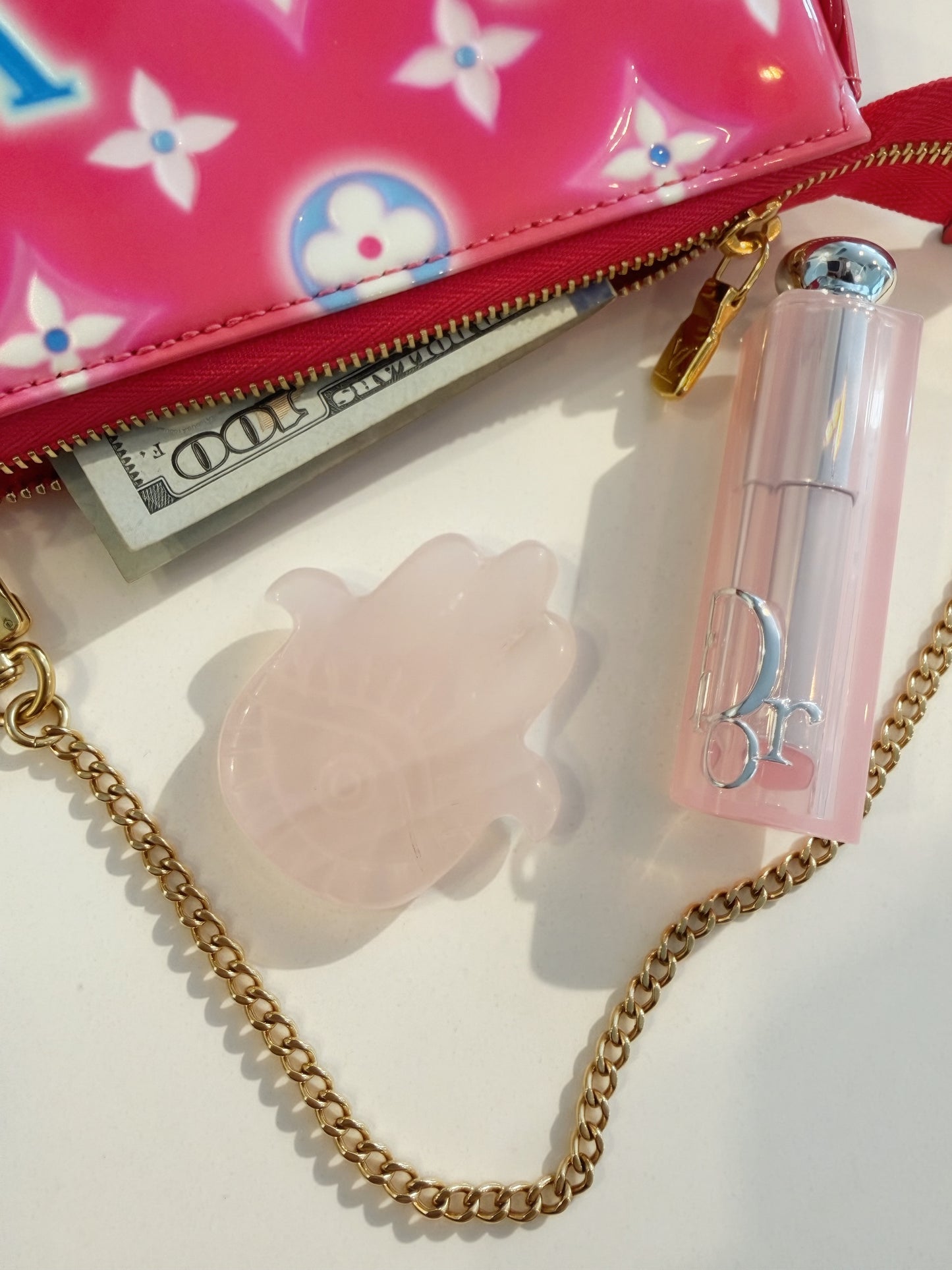 Rose Quartz Hamsa Pocket Crystal – Protection You Can Carry