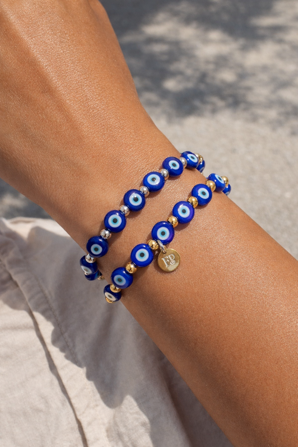 Classic Evil Eye Beaded Blue Bracelet
