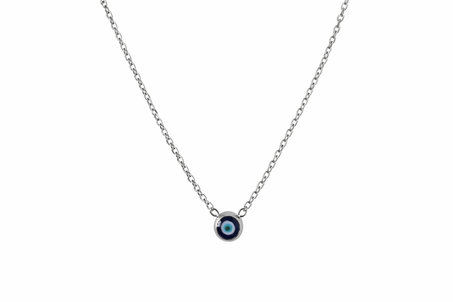Dainty Evil Eye Necklace — Gold or Silver Stainless Steel