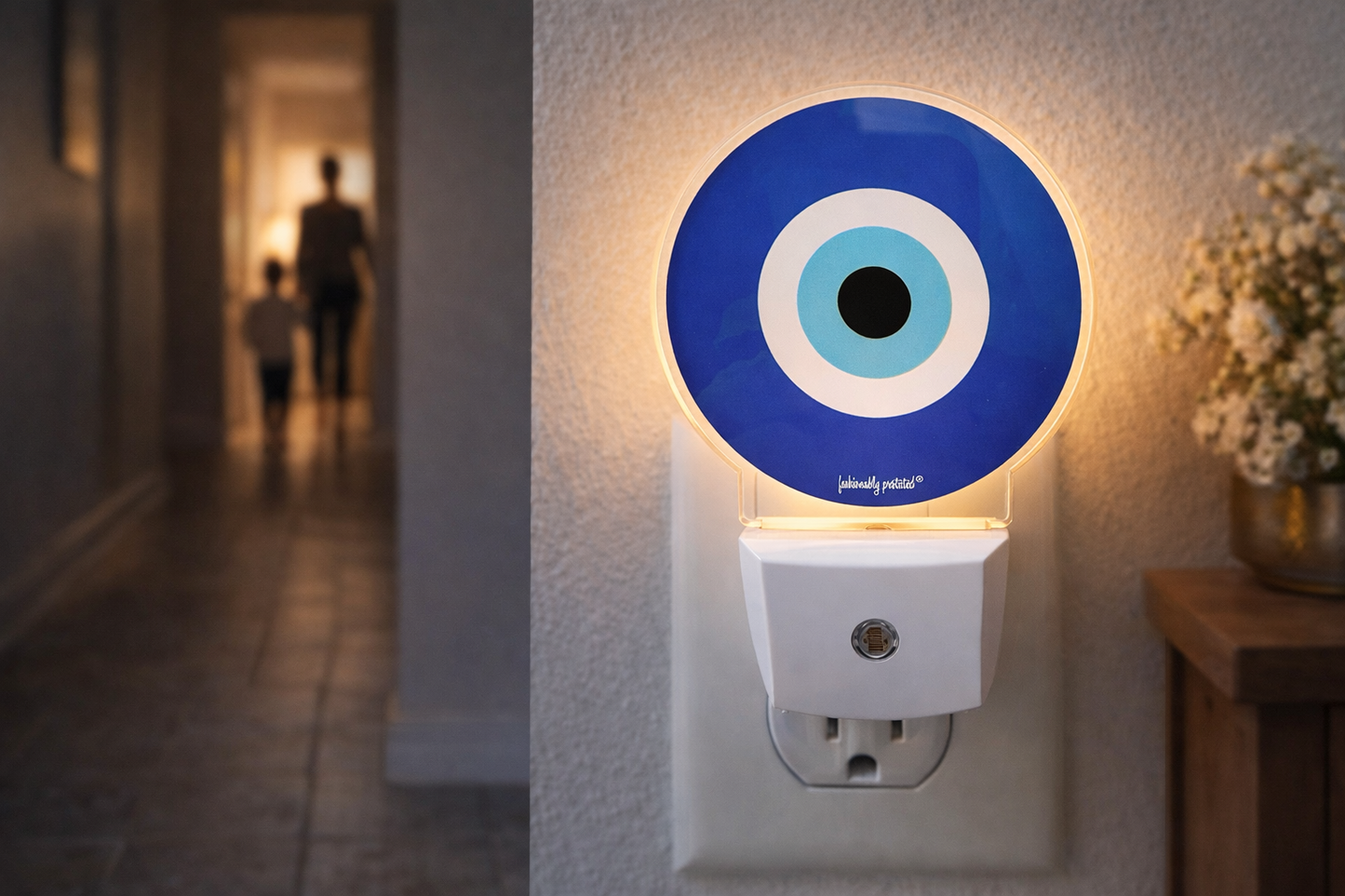 Evil Eye Glow Sensor Plug In Light
