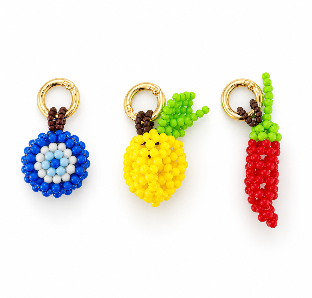 Mini Beaded Good Luck Charms 🧿🍋🌶️