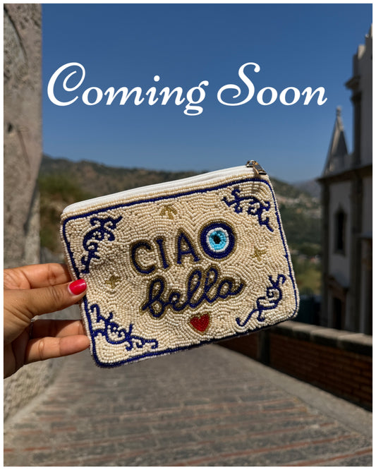 Ciao Bella Mini Embroidered Pouch — COMING SOON