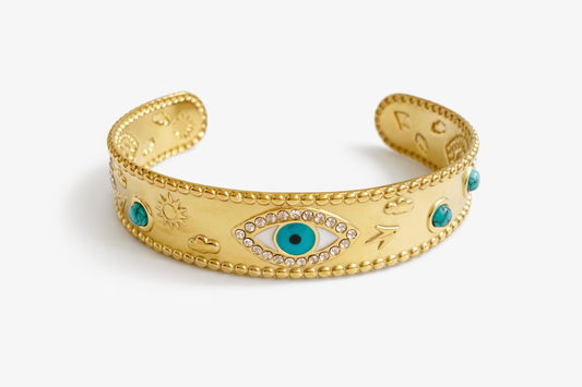 Vintage Evil Eye Protection Cuff