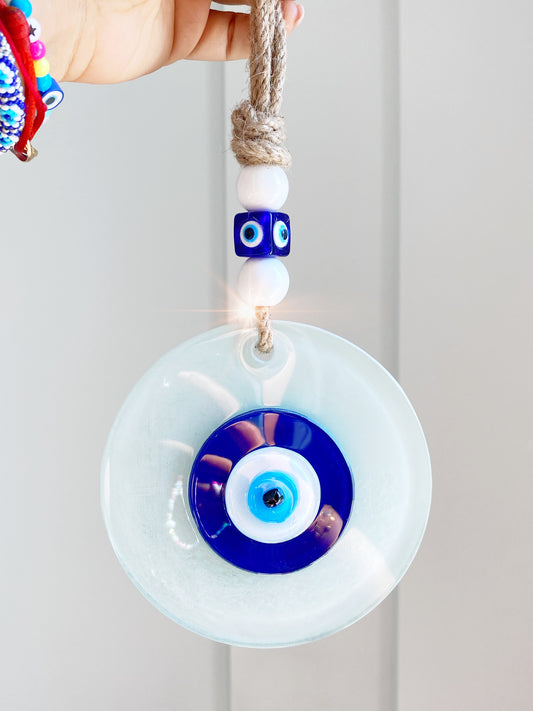 RARE XL Classic Evil Eye Glass Amulet Wall Decor SHIPS FREE