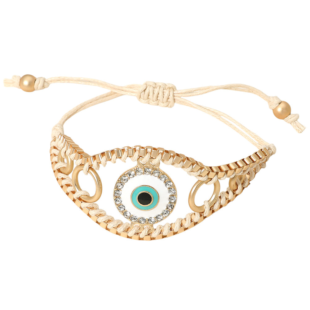 Statement Evil Eye Bracelet Ivory