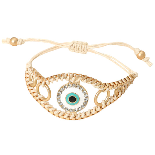 Statement Evil Eye Bracelet Ivory