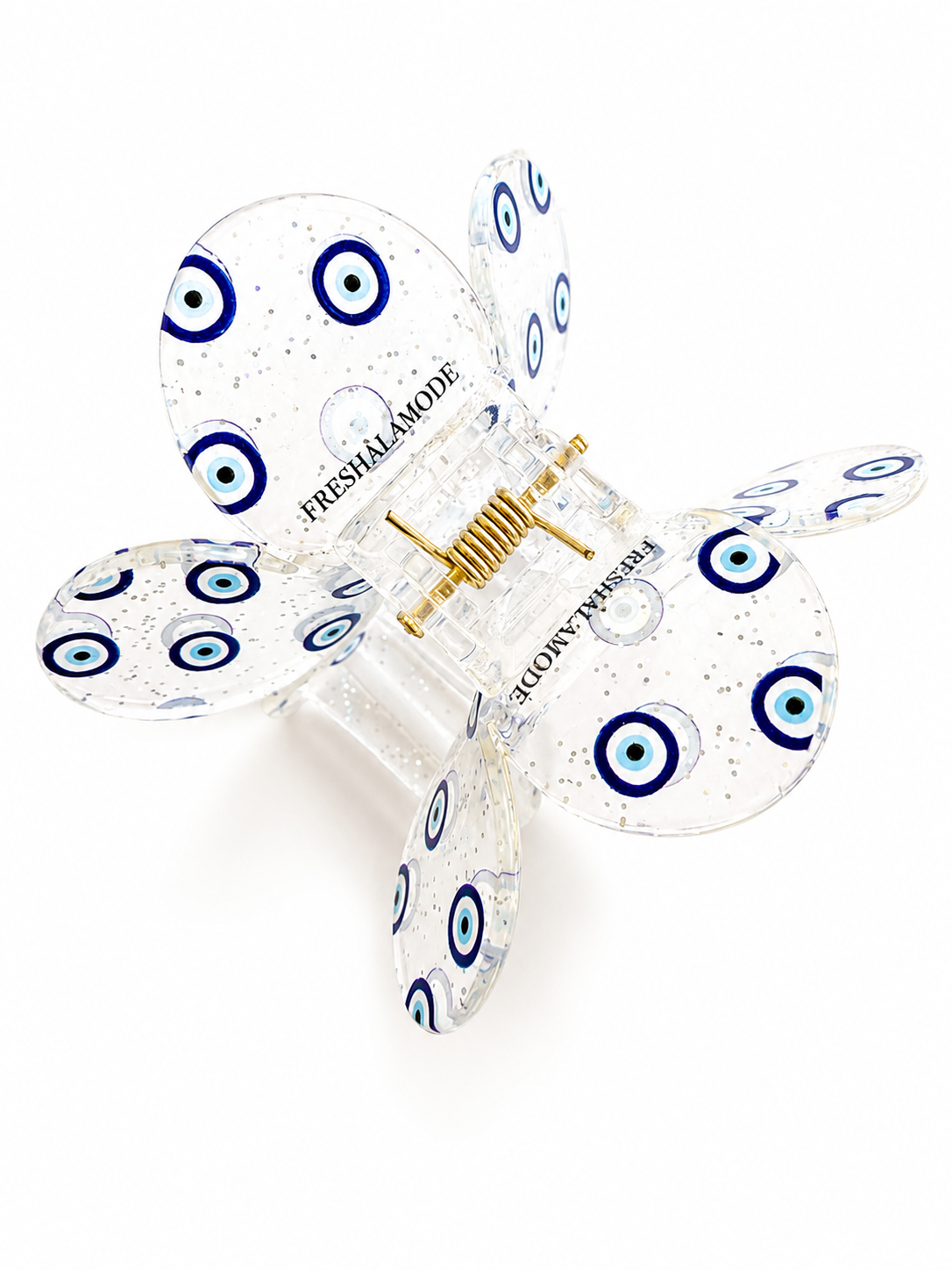 Evil Eye Flower Hair Claw Clip