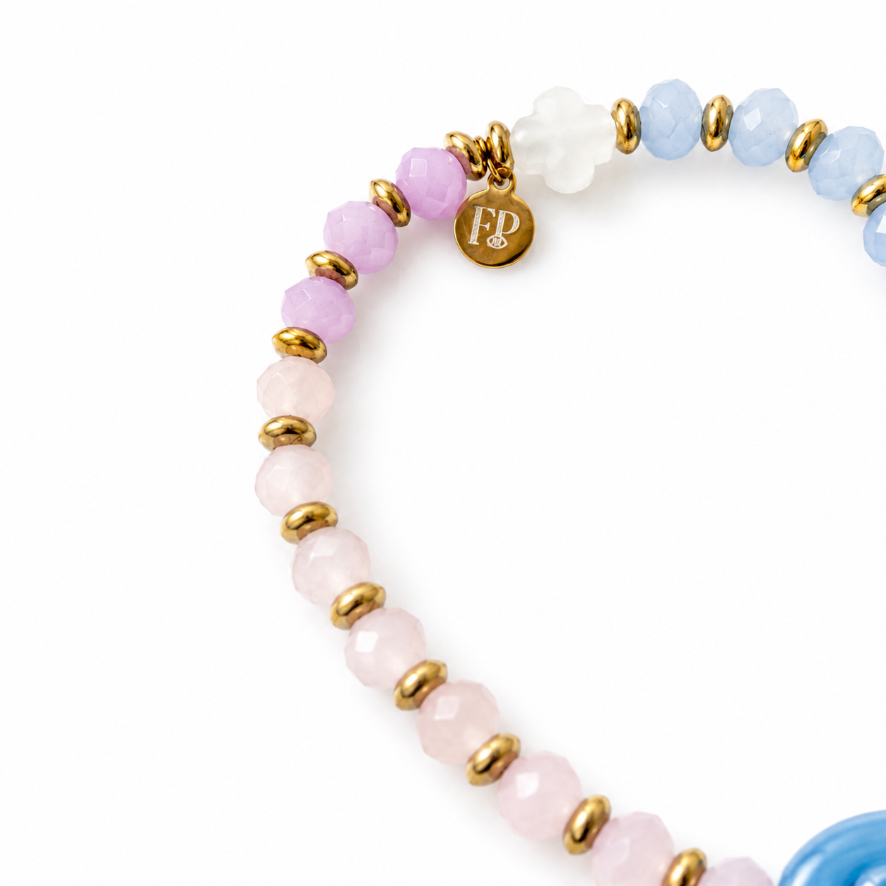Cotton Candy Evil Eye Bracelet