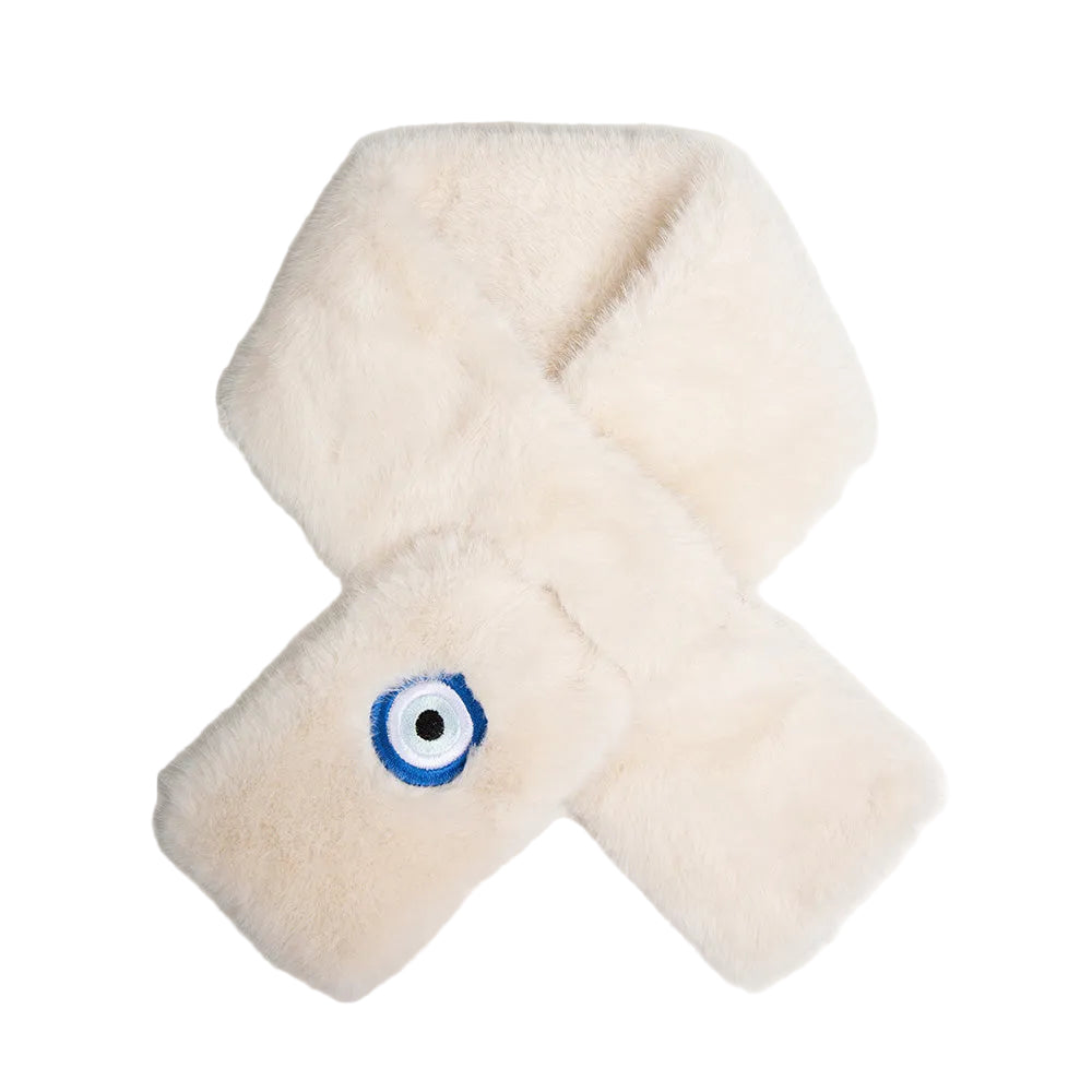 Faux Fur Evil Eye Earmuffs / Scarf