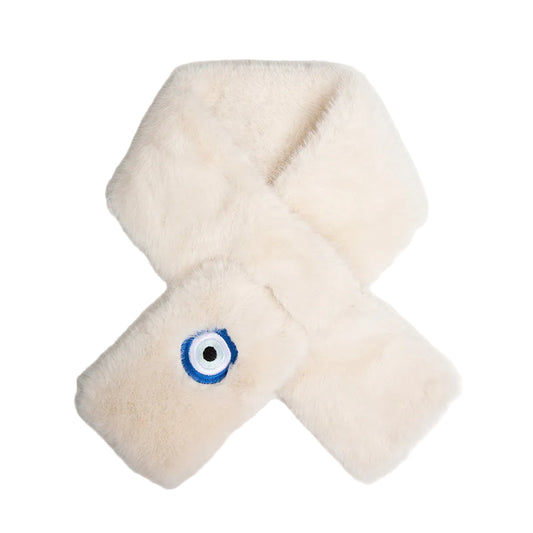 Faux Fur Evil Eye Earmuffs / Scarf