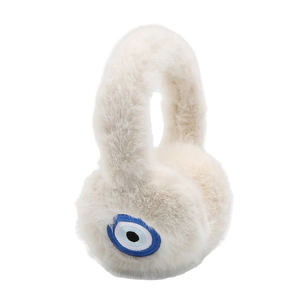 Faux Fur Evil Eye Earmuffs / Scarf