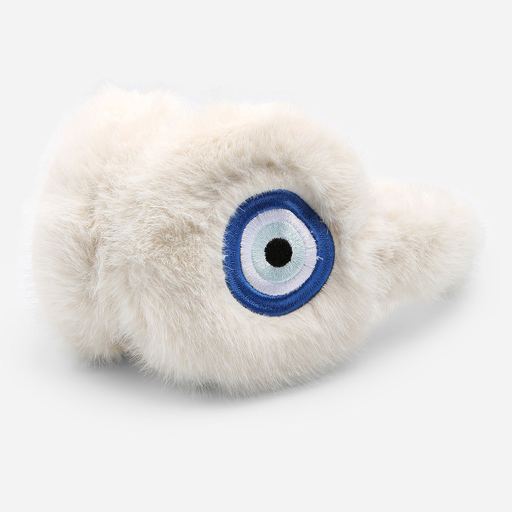 Faux Fur Evil Eye Earmuffs / Scarf