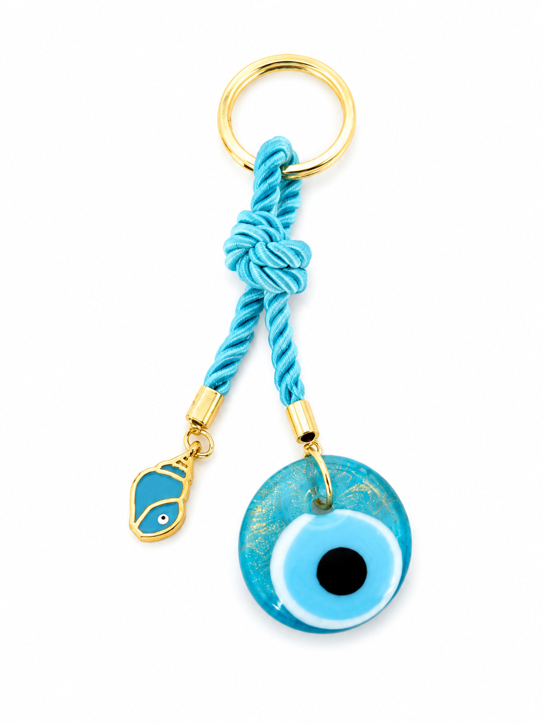 Turquoise Glass Evil Eye Purse Charm Keychain | Charmed Edition (Random Charm)