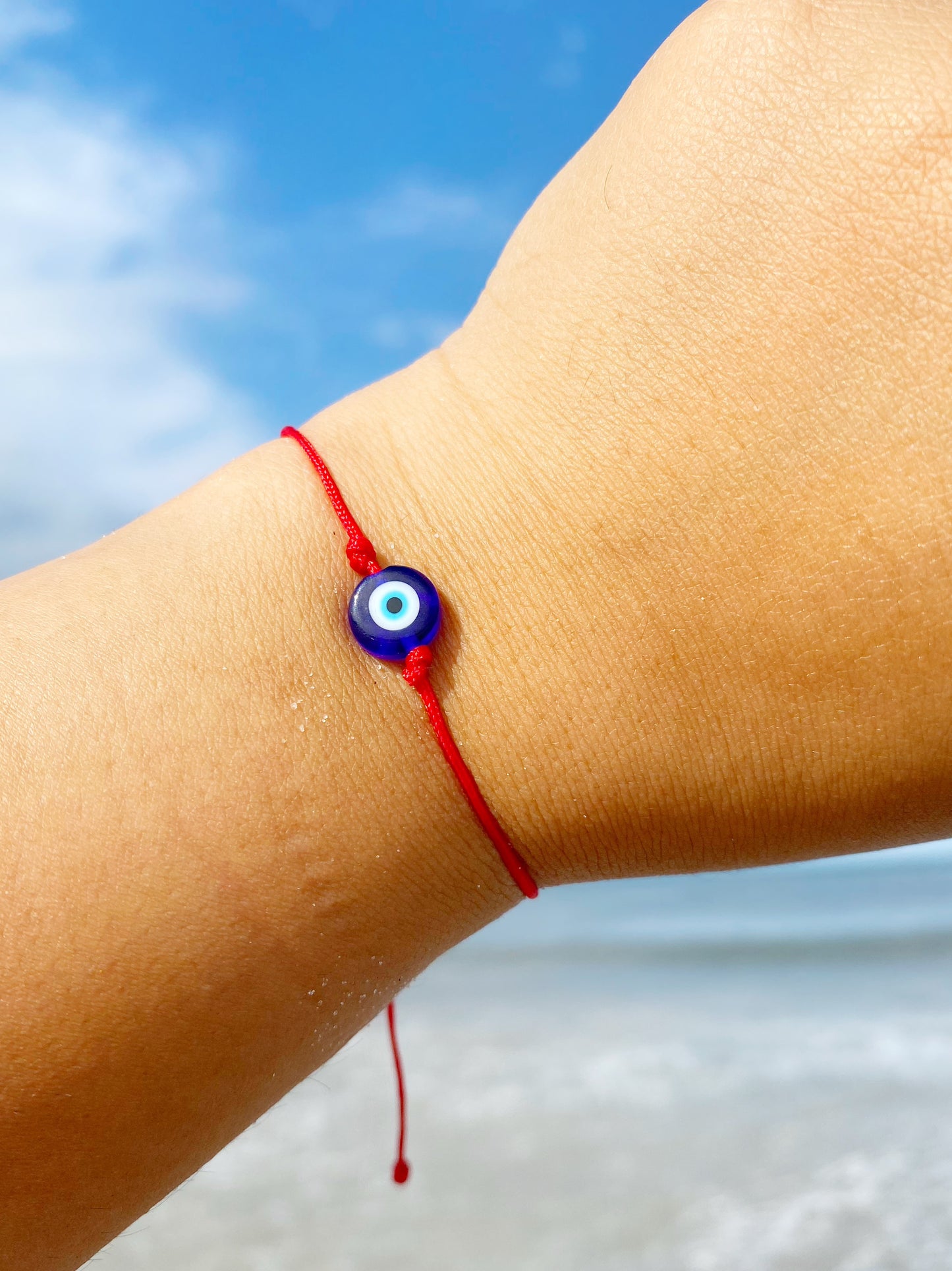 Evil Eye Minimalistic Red String Bracelet Adjustable Simple