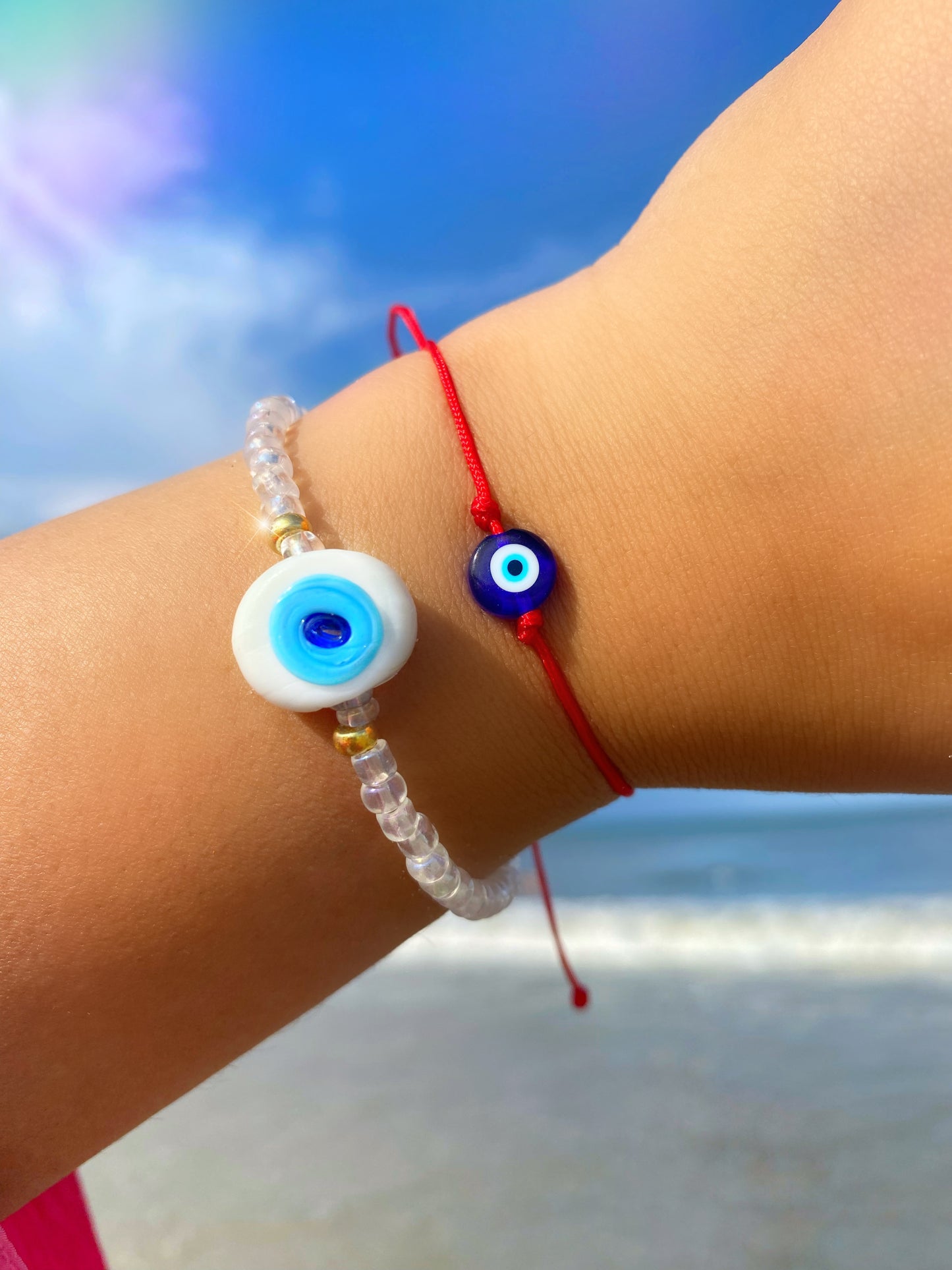 Evil Eye Minimalistic Red String Bracelet Adjustable Simple