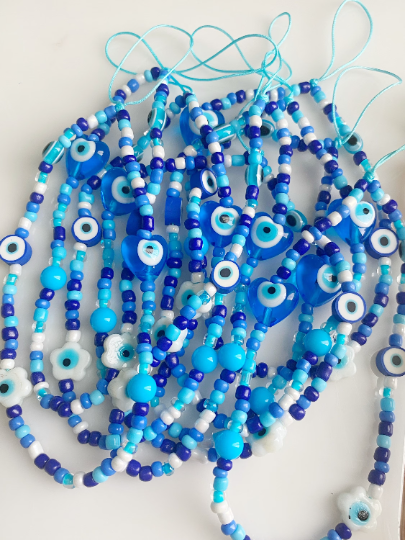 Evil Eye Beaded Phone Chain Charm Bracelet