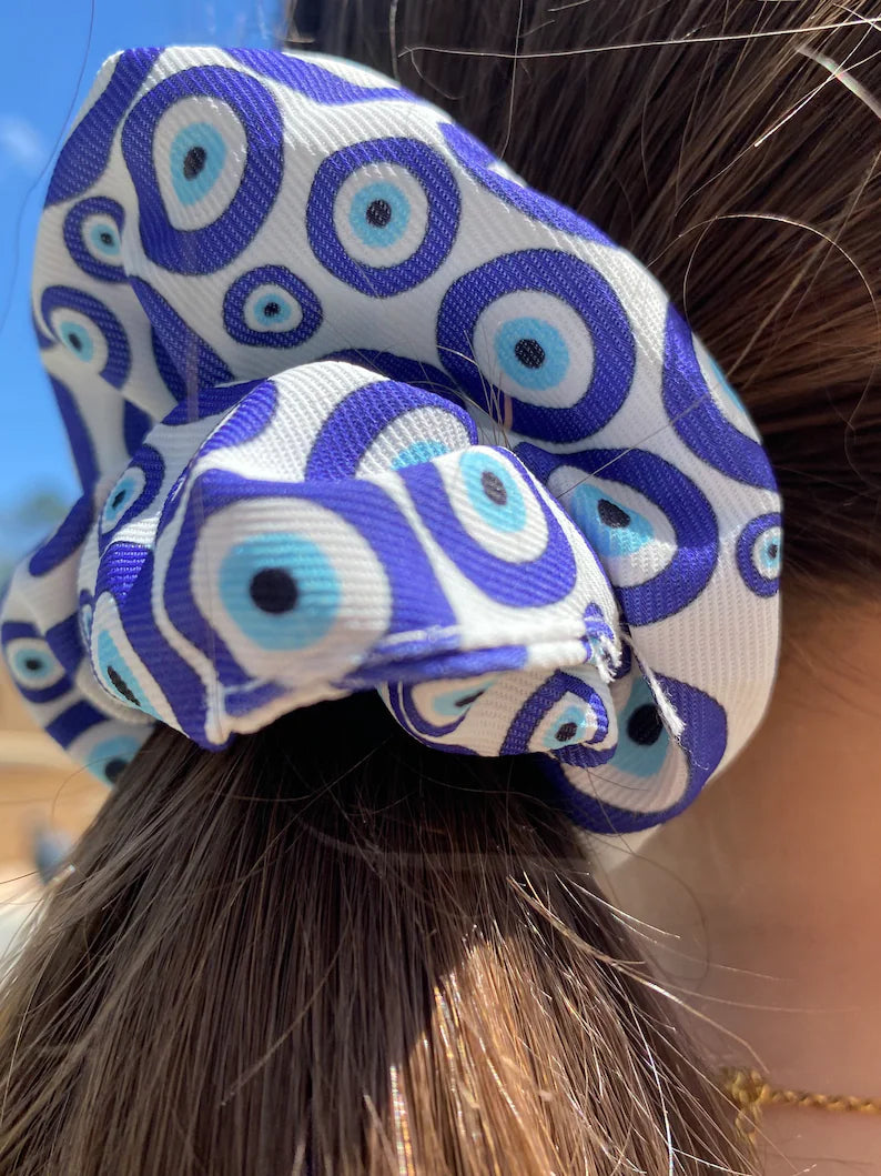 Set of 2 Evil Eye Hair Scrunchies