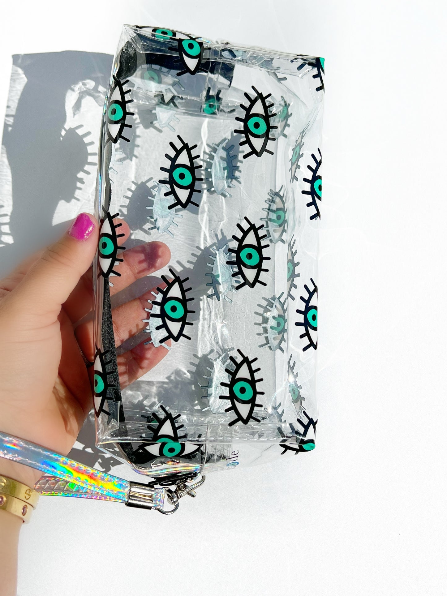 See Through Transparent Evil Eye Makeup Bag