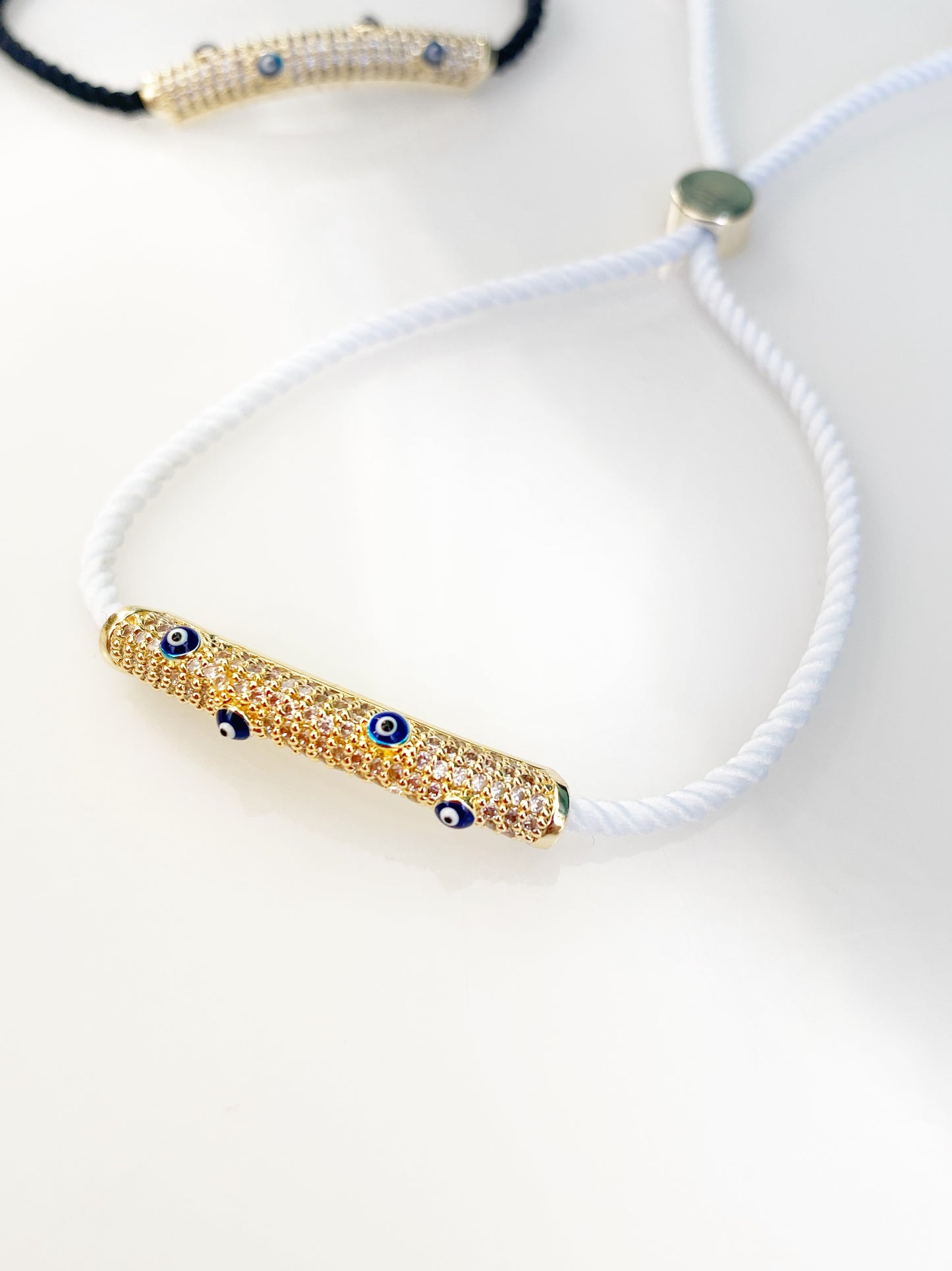 Luxe Evil Eye Bar Bracelet