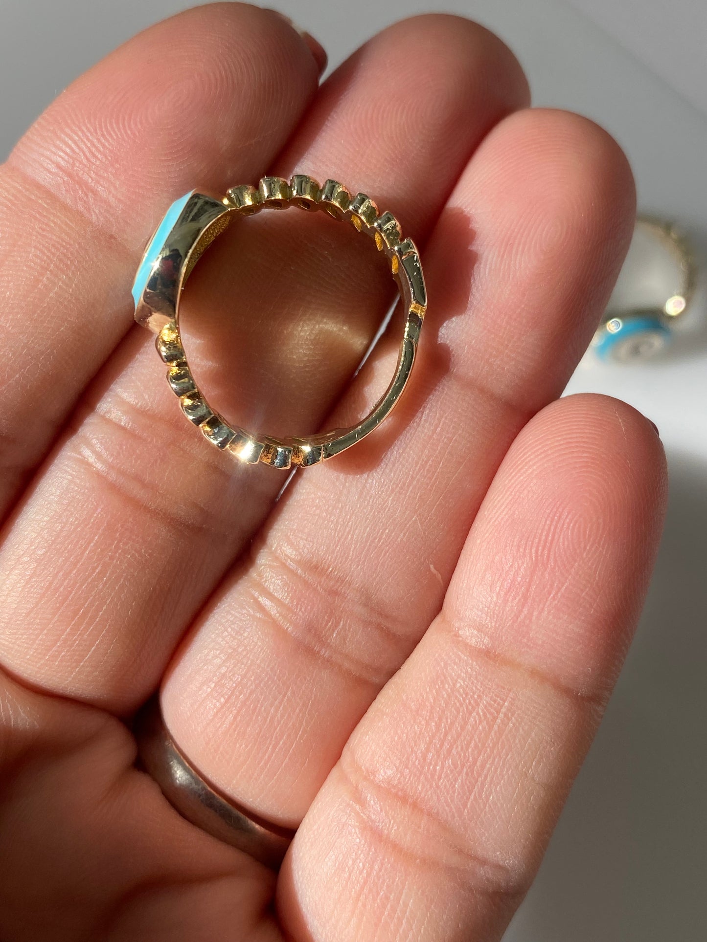 Classic Evil Eye Turquoise Ring