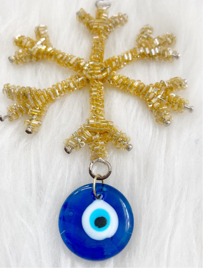 Evil Eye Snowflake Ornament Decor