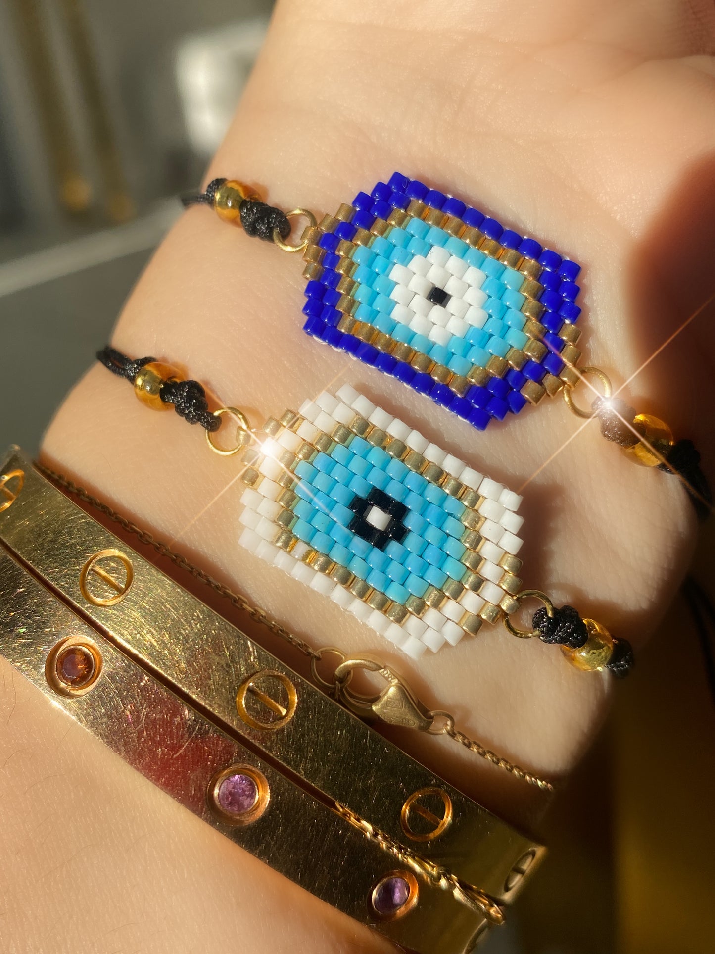 Exotic Beaded Evil Eye Bracelet