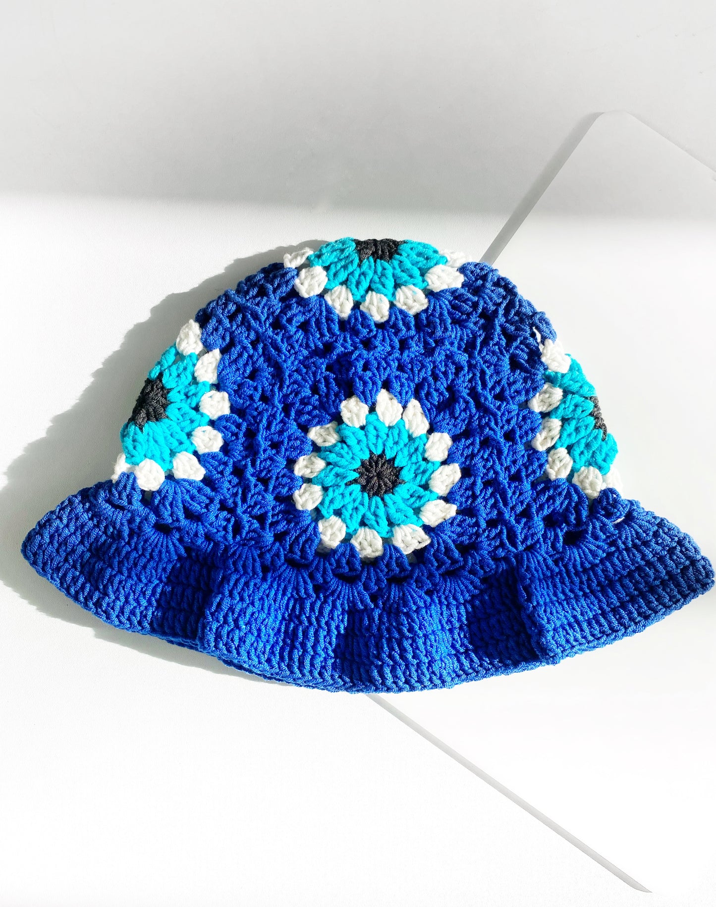 Evil Eye Crochet Bucket Hat