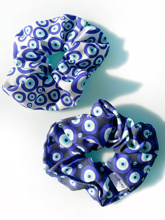 Set of 2 Evil Eye Hair Scrunchies